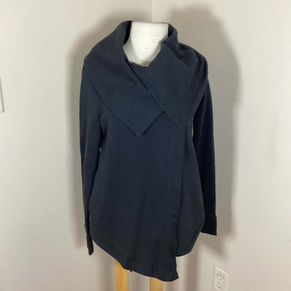 Z by Zella Shooting Star Drape Collar Wrap Cardigan, Black, Size M